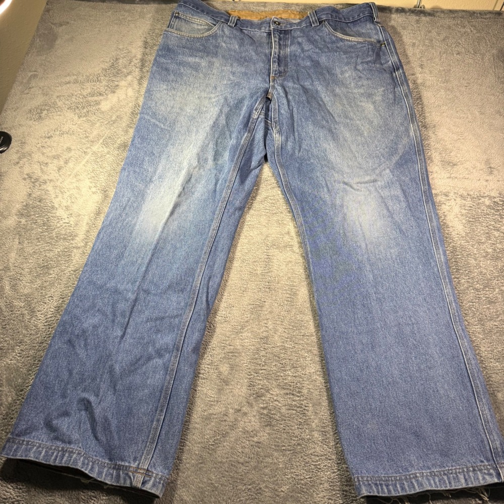 Duluth Trading Co Ballroom Relaxed Fit Blue Denim‎ Jeans Mens 42x32 Light Wash